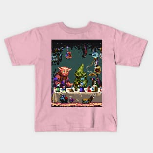 A goblin market selling strange items pixel art Kids T-Shirt